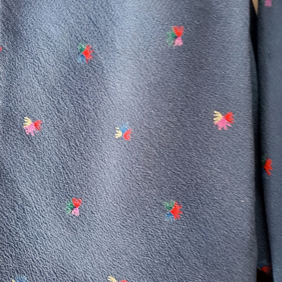 Fendi Blue & Floral Silk Tie - Picture 2 of 4